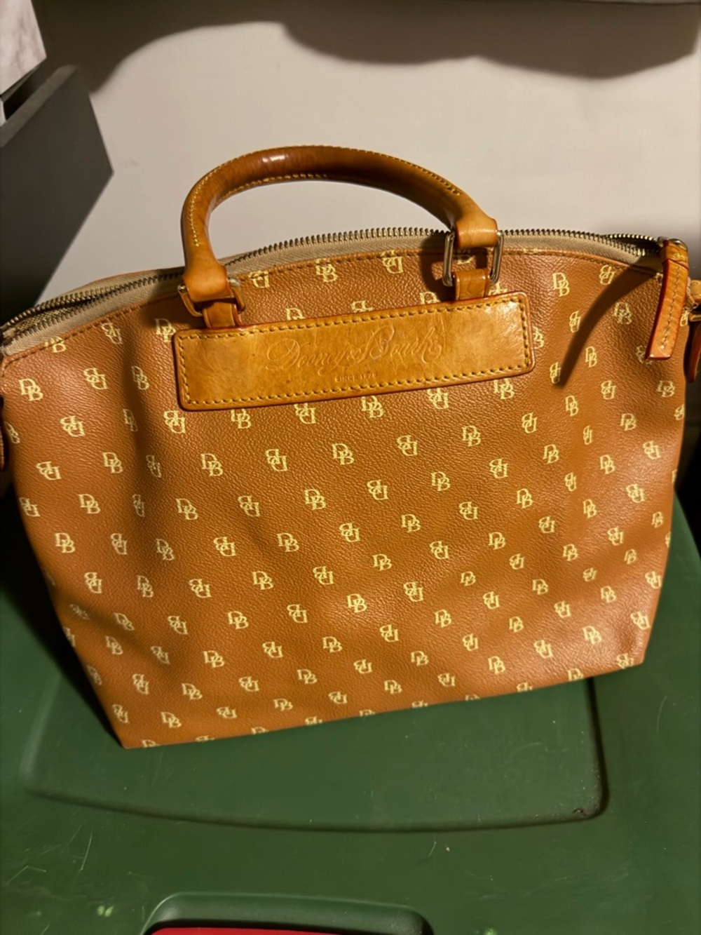 Dooney & Bourke Tan Logo Dome Satchel